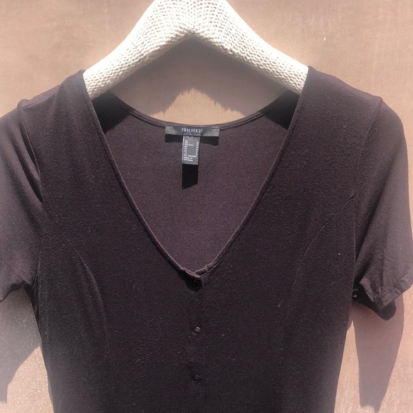 Forever 21 Black a-line skater dress - Picture 2 of 4